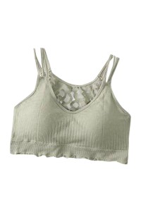 SKTF054 Mass customized sports Bra design Li Shi back elastic shoulder strap sports Bra sports yoga dancing sports Bra wholesalers front view